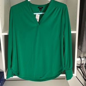 Ann Taylor Factory green blouse NWT